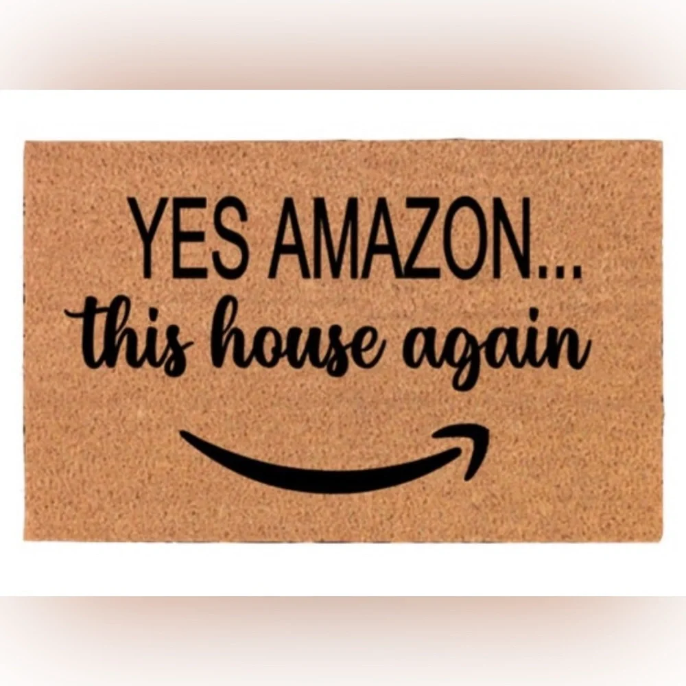 Yes Amazon this house again Doormat, Custom Doormat, Home Decor, Entryway decor